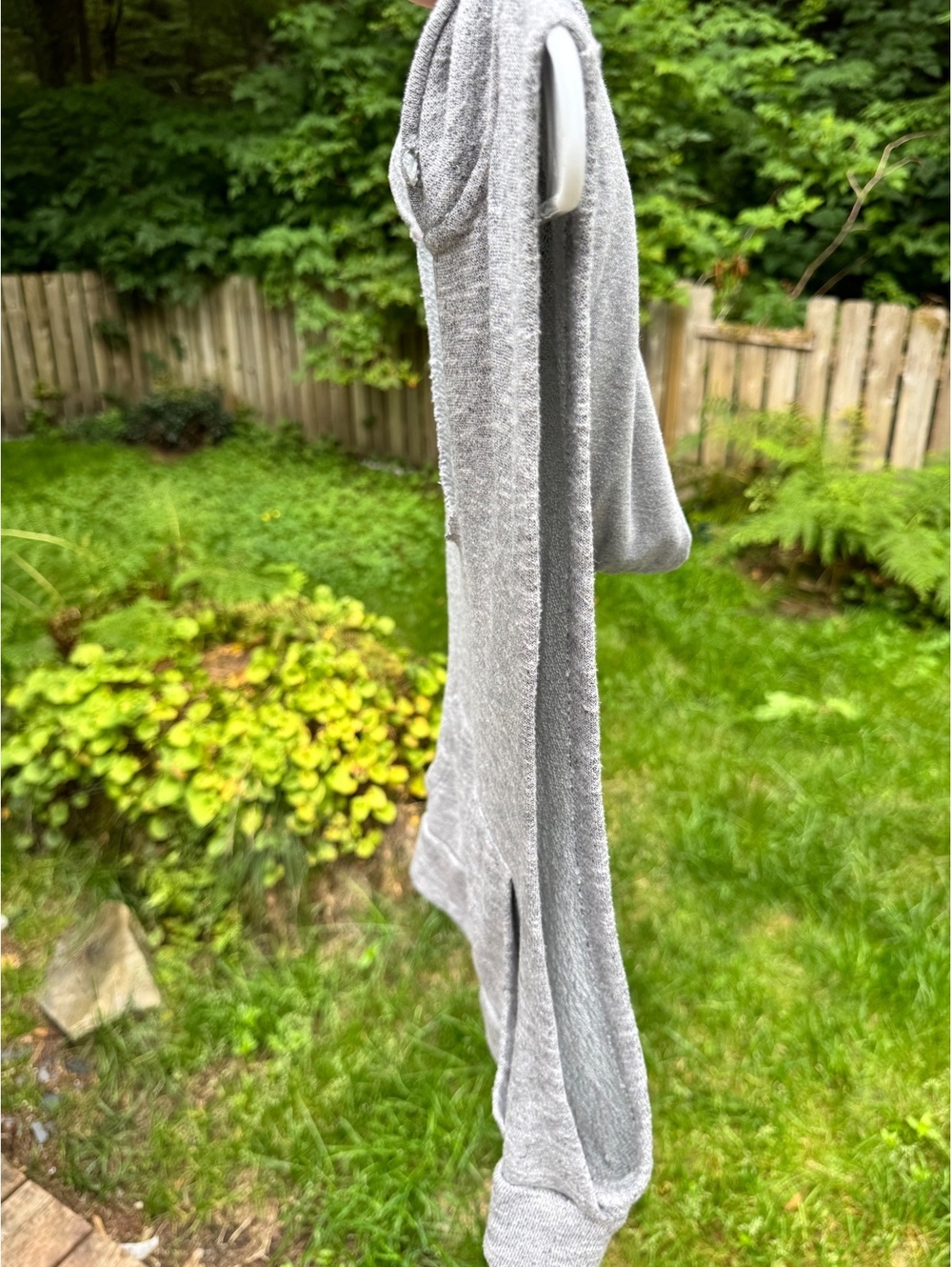 Forever 21 Gray Sleeveless Hoodie Sweatshirt Top Size Small - Picture 4 of 5